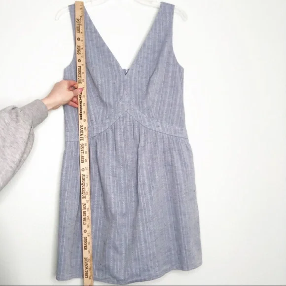 Color Block Blue Stripe Sleeveless V-Neck Mini Dress Women’s Size Small NWT - Picture 11 of 15